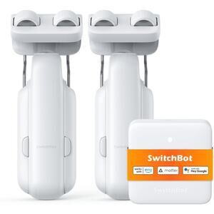 NEW SwitchBot Smart Automatic Curtain Opener (Rod) 2Pack+Hub. WiFi & App Control